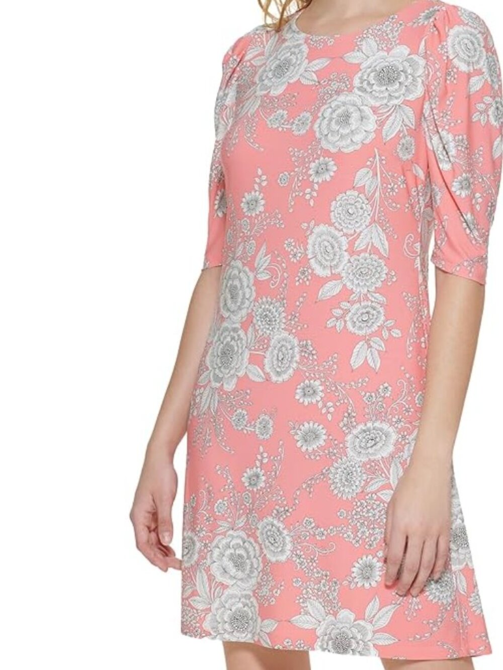 Tommy Hilfiger Size 4 Women's Shift Dress Pink White Floral